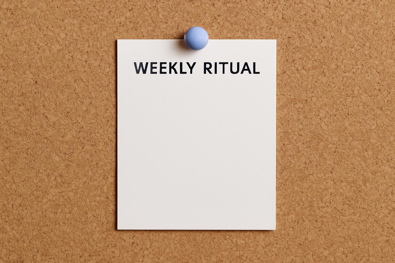 Weekly ritual card