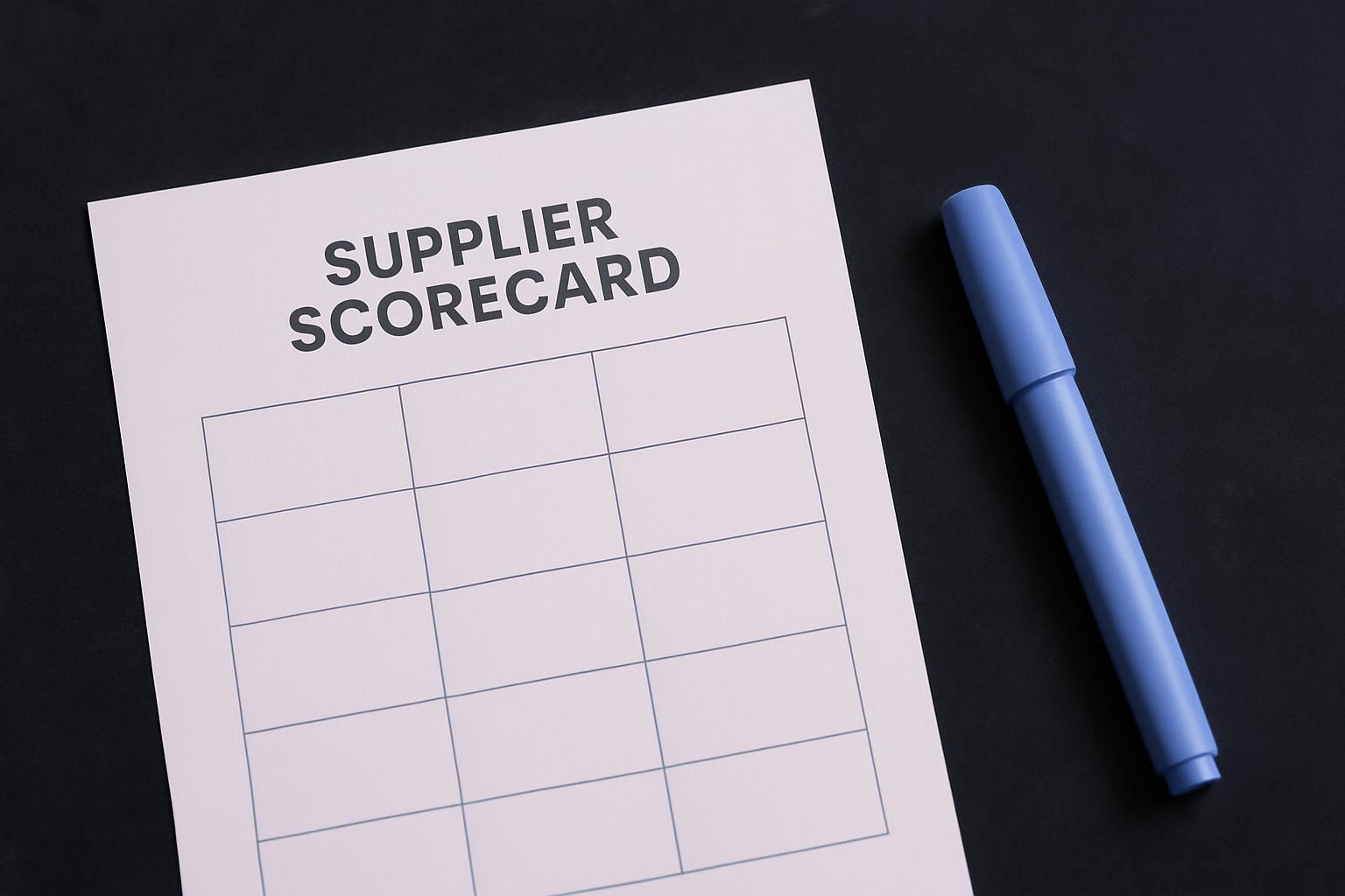 Supplier scorecard