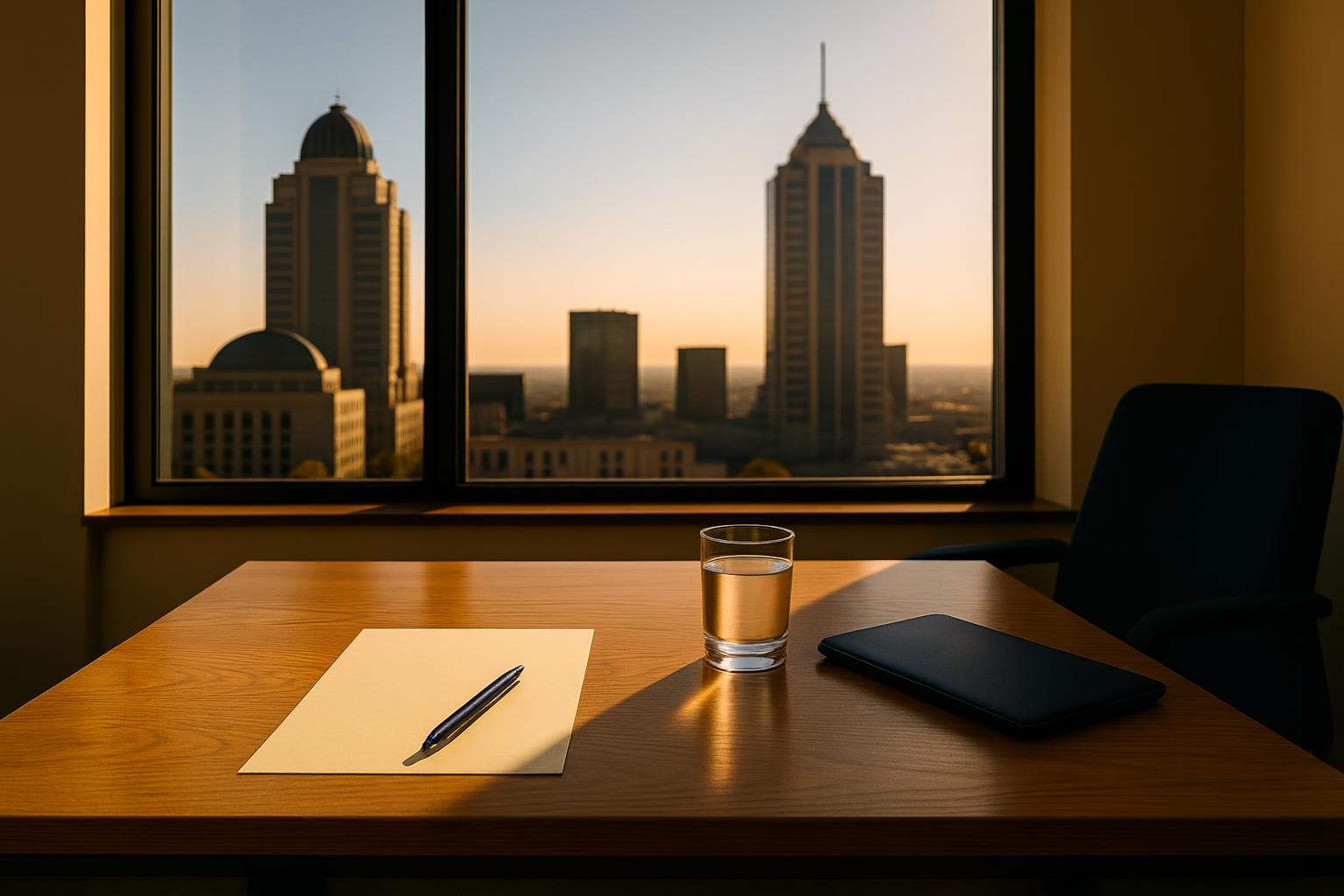 Sandton City towers from the supplier hub window